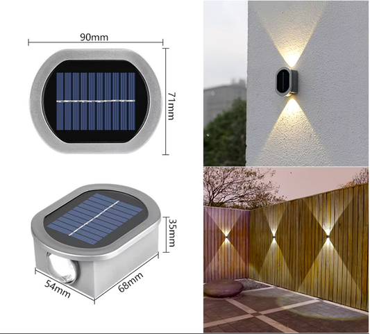 Applique Murale LED Solaire Extérieure - Éclairage décorative, automatique et Écologique